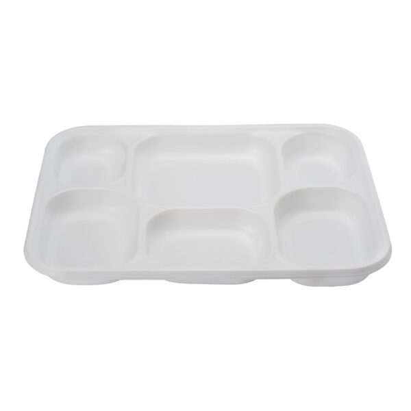 Plastic Plate 6 comp White