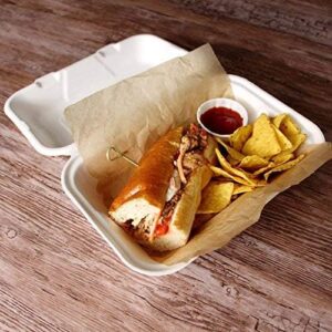 Biodegradable Bagasse Clamshell 9" x 6" - Image 3