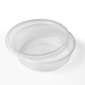 8oz Round Plastic Microwave Containers & Lids