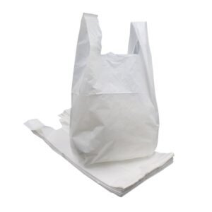 S2 White Vest Carrier Bags